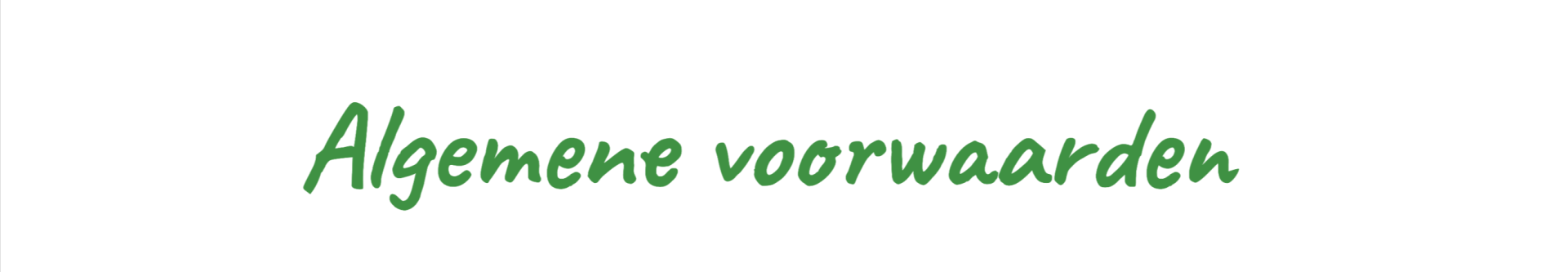 Algemene voorwaarden